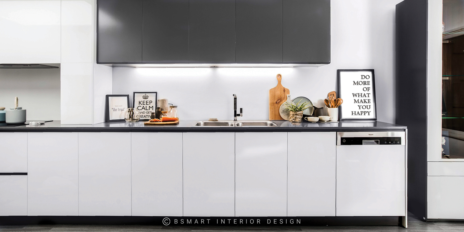 Bsmart’s Neo Fit kitchen cabinets where the personality of the homeowner is expressed