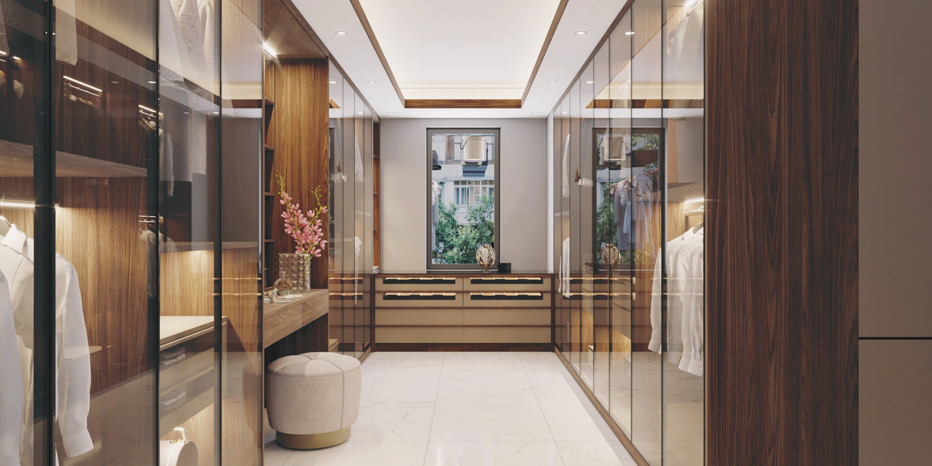 Dressing room – the most used space in the villas
